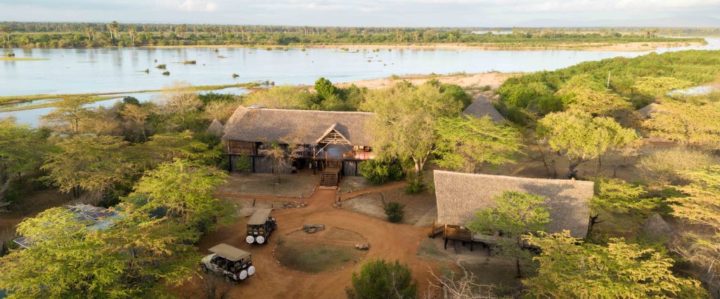 Selous Impala Tented Camp: Aerial view of the camp
